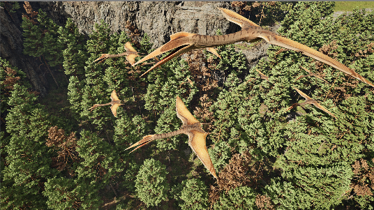 恐龙岛游戏截图-机械三角龙群体场景